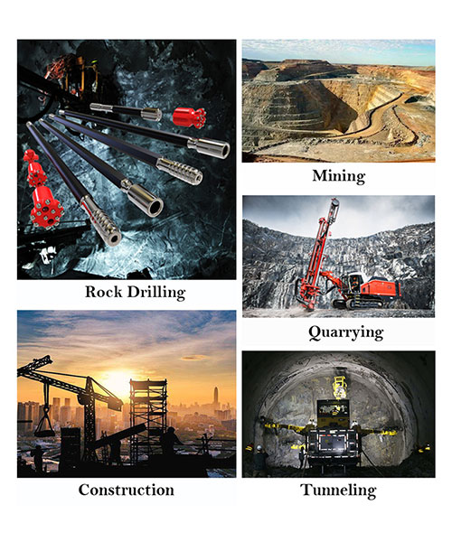  utilise de l'acier de haute qualité et du carbure cémenté comme matières premières, avec une longue durée de vie. De plus, le BIT retrac est utilisé pour réduire au minimum la perte d'énergie d'impact pendant la transmission. En outre, la technologie avancée de fixation des boutons - poussoirs rend la force de fixation uniforme et il n'est pas facile de desserrer les boutons - poussoirs. En même temps, l'utilisation d'un foret à bouton réversible assure également la verticalité du forage, ce qui permet de concentrer l'énergie d'impact sur la roche et d'améliorer l'efficacité du forage. 