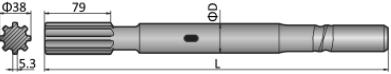 Shank Adapter COP / BBC Atlas Copco COP 1132