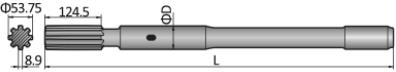 Shank Adapter COP / BBC Atlas Copco COP 2150, COP 2550