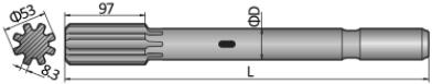 Shank Adapter HC Montabert HC 80, HC 90, HC 105, HC 120