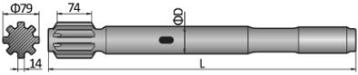 Shank Adapter HL / RD / HIX HL 1000, HL 1000S